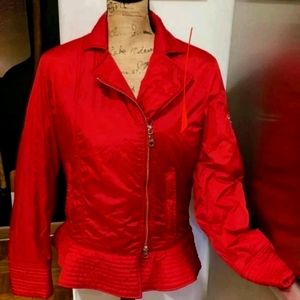 Moschino Puffer Ruffle/Peplum Jacket